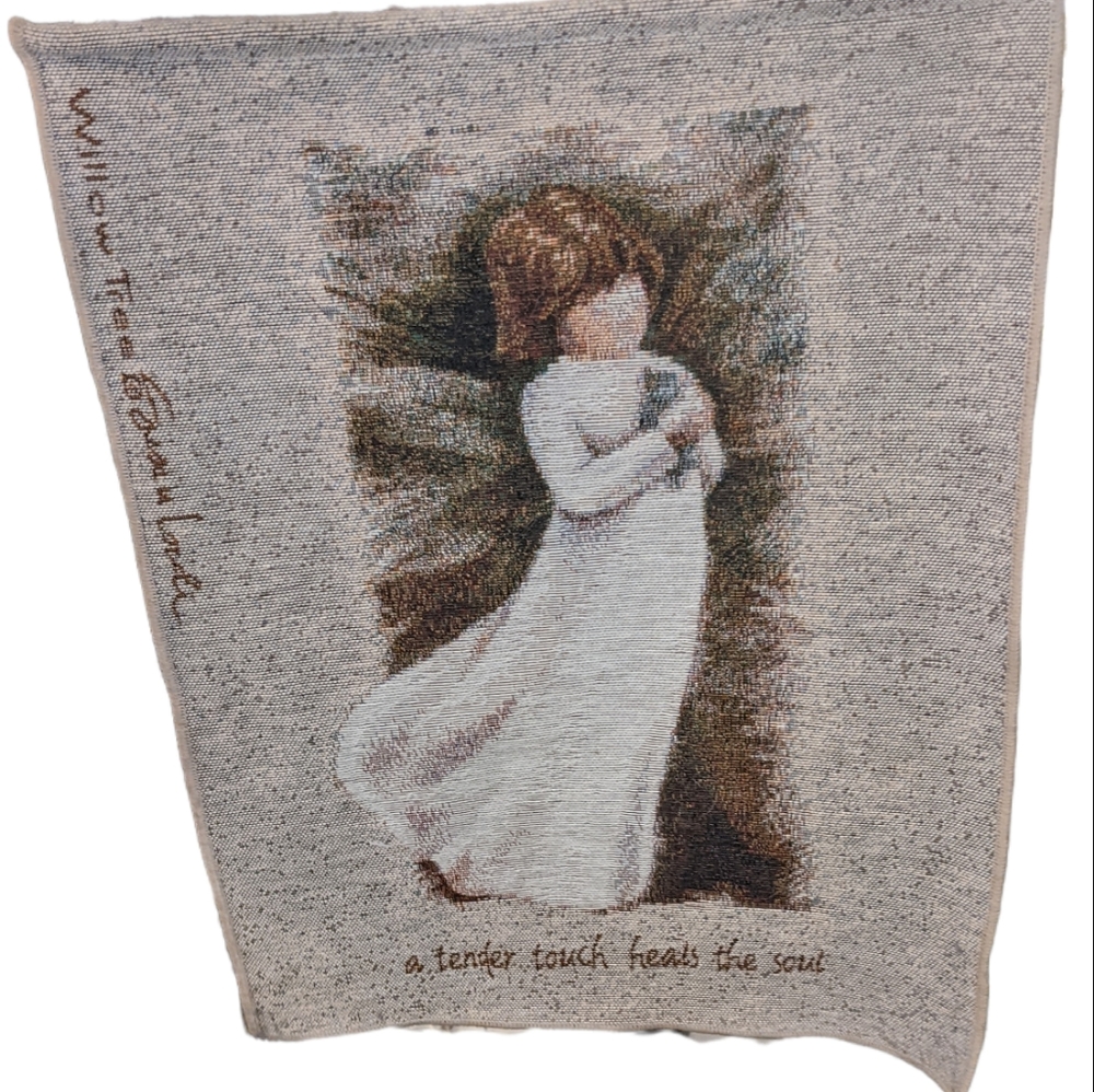 Wall Art Willow Tree Angel Hanging Tapestry Bannerette Banner Home Decor